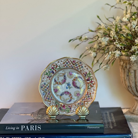 Porcelain Reticulated Plate Germany - Picture 5 of 7